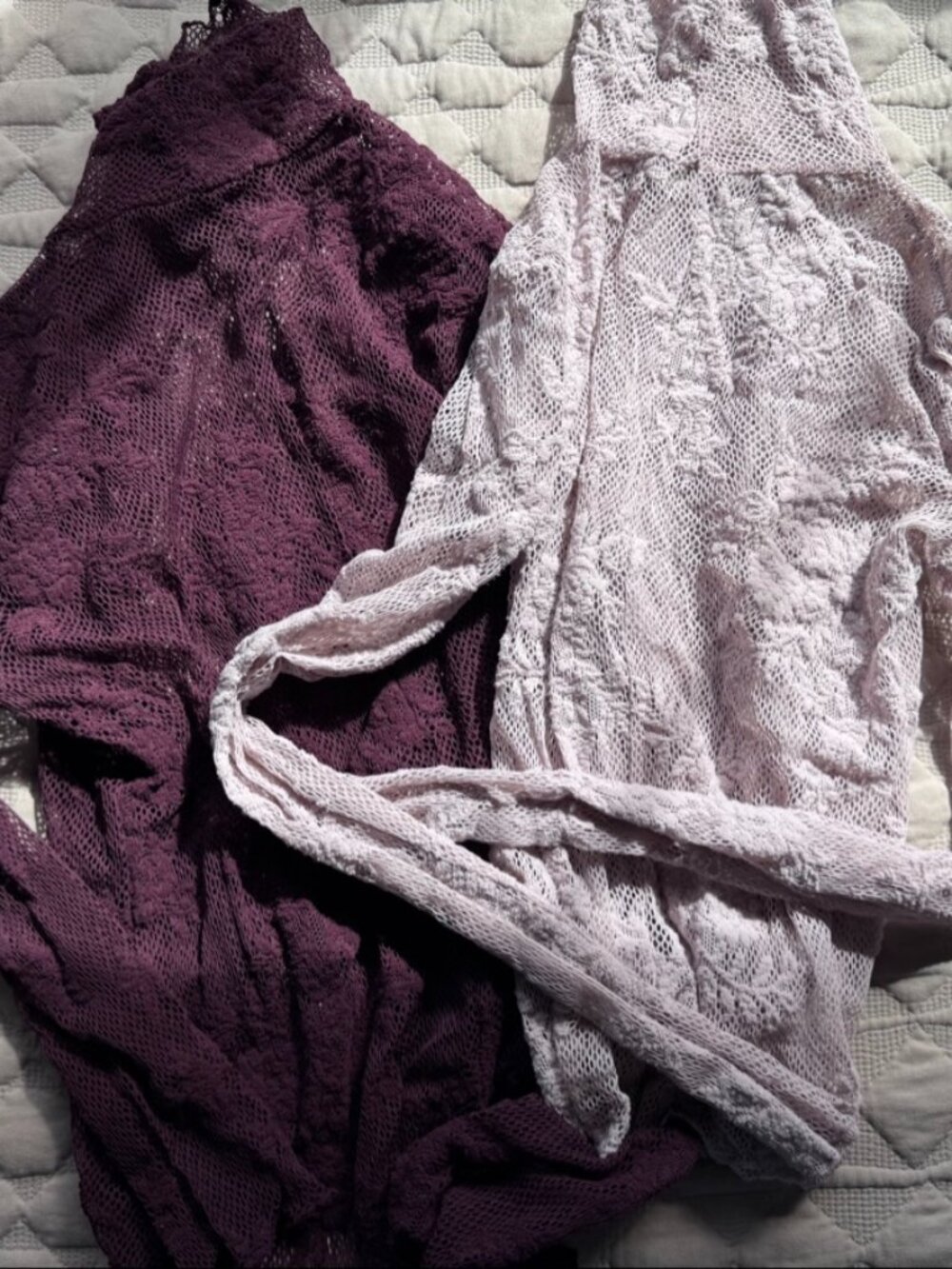 Free People | Long Sleeve Sheer Top, Set of 2 | XS & S